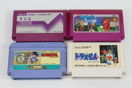 Lot of 4 Tennis Ninja Jajamaru Kun Dragon Ball Shenron no Nazo Doraemon (B) Nintendo Famicom FC