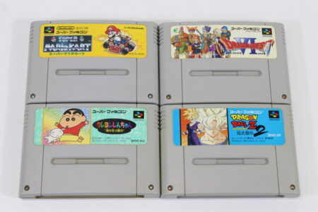 Lot of 4 Super Mario Kart Dragon Ball Z 2 Quest VI 6 Crayon Shin Chan (B) Nintendo Super Famicom SFC