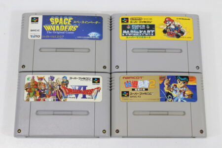 Lot of 4 Super Mario Kart Space Invaders Yu Yu Hakusho 2 Dragon Quest VI 6  (B) Nintendo Super Famicom SFC