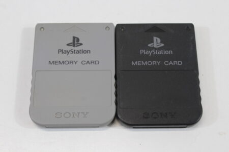 Lot of 2 Official SONY PlayStation 1 OEM Memory Card SCPH-1020 Gray Black for PS1 Console (B) SONY PlayStation 1 PS1
