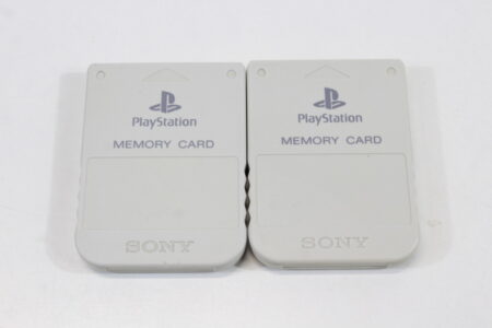 Lot of 2 Official SONY PlayStation 1 OEM Memory Card SCPH-1020 Light Gray for PS1 Console (B) SONY PlayStation 1 PS1