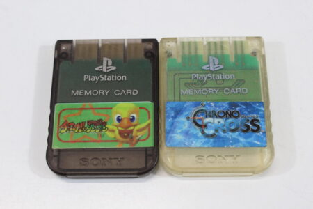 Lot of 2 Official SONY PlayStation 1 OEM Memory Card SCPH-1020 Clear Black Smoke for PS1 Console (B) SONY PlayStation 1 PS1