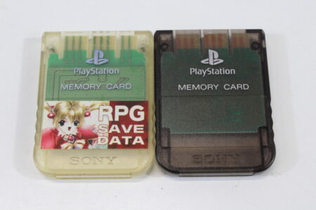 Lot of 2 Official SONY PlayStation 1 OEM Memory Card SCPH-1020 Clear Black Smoke for PS1 Console (B) SONY PlayStation 1 PS1