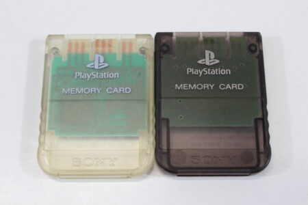 Lot of 2 Official SONY PlayStation 1 OEM Memory Card SCPH-1020 Clear Black Smoke for PS1 Console (B) SONY PlayStation 1 PS1