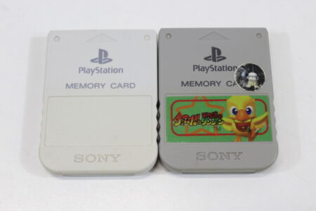 Lot of 2 Official SONY PlayStation 1 OEM Memory Card SCPH-1020 Gray Light Gray for PS1 Console (B) SONY PlayStation 1 PS1