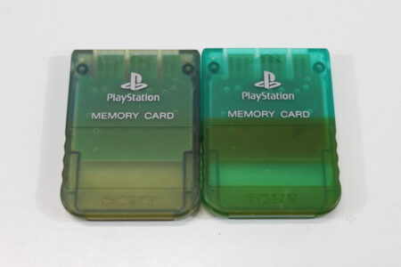 Lot of 2 Official SONY PlayStation 1 OEM Memory Card SCPH-1020 Clear Blue Teal for PS1 Console (B) SONY PlayStation 1 PS1