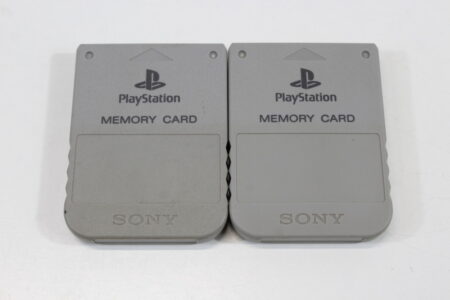 Lot of 2 Official SONY PlayStation 1 OEM Memory Card SCPH-1020 Gray for PS1 Console (B) SONY PlayStation 1 PS1