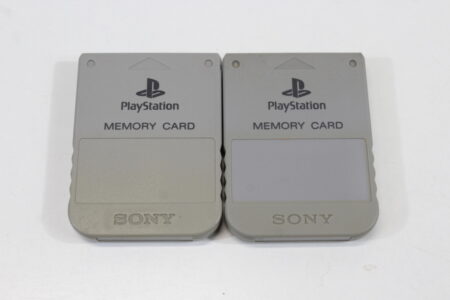 Lot of 2 Official SONY PlayStation 1 OEM Memory Card SCPH-1020 Gray for PS1 Console (B) SONY PlayStation 1 PS1
