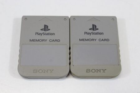 Lot of 2 Official SONY PlayStation 1 OEM Memory Card SCPH-1020 Gray for PS1 Console (B) SONY PlayStation 1 PS1