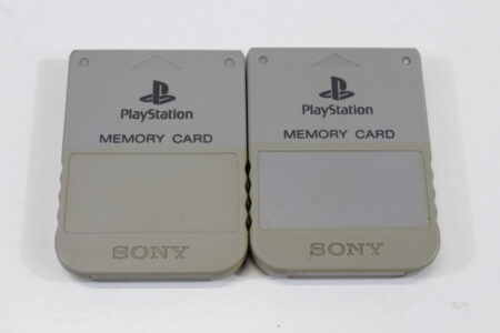 Lot of 2 Official SONY PlayStation 1 OEM Memory Card SCPH-1020 Gray for PS1 Console (B) SONY PlayStation 1 PS1