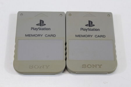 Lot of 2 Official SONY PlayStation 1 OEM Memory Card SCPH-1020 Gray for PS1 Console (B) SONY PlayStation 1 PS1