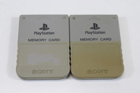 Lot of 2 Official SONY PlayStation 1 OEM Memory Card SCPH-1020 Gray for PS1 Console (B) SONY PlayStation 1 PS1