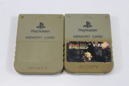 Lot of 2 Official SONY PlayStation 1 OEM Memory Card SCPH-1020 Gray for PS1 Console (C Discolored) SONY PlayStation 1 PS1