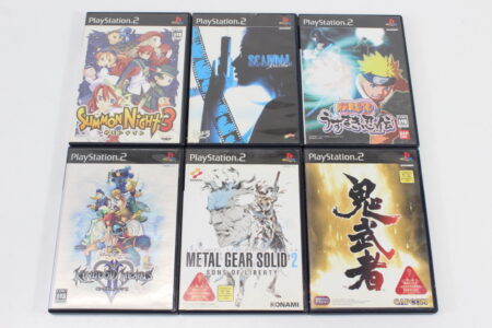Lot of 6 Metal Gear Solid 2 Sons of Liberty Kingdom Hearts II Scandal Onimusha Naruto Uzumaki Ninden Summon Night 3 CIB (B) SONY PlayStation 2 PS2
