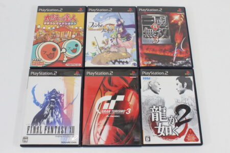 Lot of 6 Ryu ga Gotoku Yakuza 2 Gran Turismo 3 A-spec Phantom Brave Final Fantasy XII 12 Shin Sangoku Musou 3 Drum Master CIB (B) SONY PlayStation 2 PS2