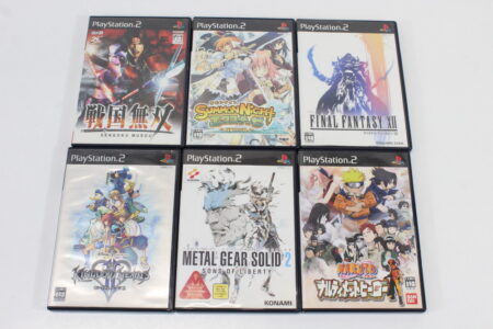 Lot of 6 Metal Gear Solid 2 Sons of Liberty Kingdom Hearts II Naruto Hero 2 Final Fantasy XII 12 Sengoku Musou Summon Night CIB (B) SONY PlayStation 2 PS2