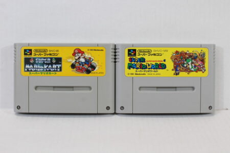 Lot of 2 Super Mario World & Kart (B) Nintendo Super Famicom SFC