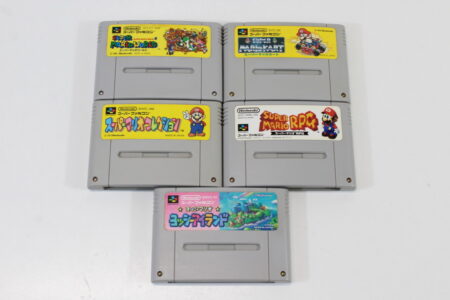 Lot of 5 Super Mario Kart World RPG Collection / All-Stars Yoshi's Island (B) Nintendo Super Famicom SFC