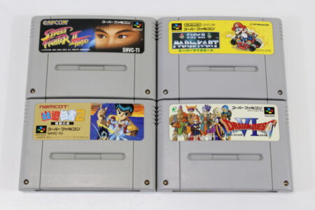 Lot of 4 Super Mario Kart Yu Yu Hakusho 2 Street Fighter II Turbo Dragon Quest VI 6 (B) Nintendo Super Famicom SFC