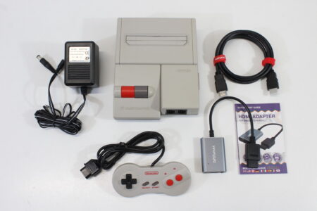 AV Famicom Console "New Famicom" HVC-101 Controller x1 AC Adapter S-Video to HDMI Adapter Cable (B) Nintendo Famicom FC