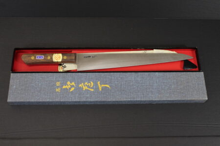 Japanese Slicing Knife 11 Inch 27cm Blade Honyaki Sujihiki (New, Old Stock) Kitchen Knife