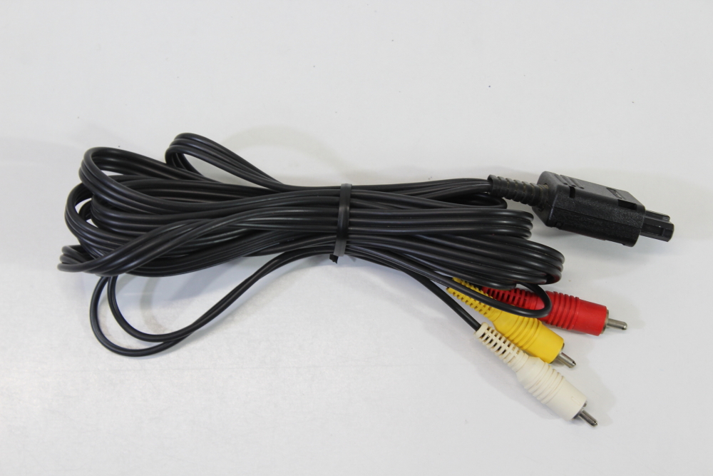 OEM Nintendo RCA AV Cable Black Plug GC SNES N64 SFC Cosmetic Wear (B)