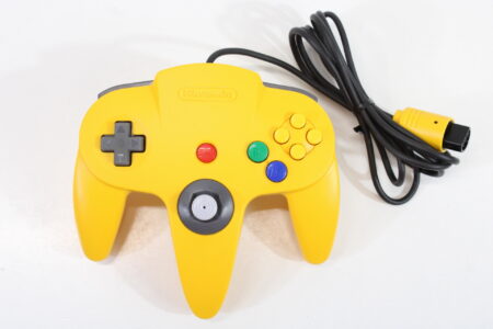 Official Nintendo 64 Controller Yellow 9/10 Tight Stick N64 (B)