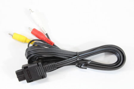 OEM Nintendo RCA AV Cable Black Plug GC SNES N64 SFC Cosmetic Wear (B)