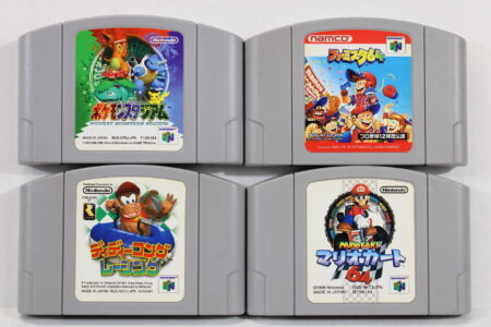 Lot of 4 Mario Kart 64, Diddy Kong Racing, Pokemon Stadium, Famista 64 Family Stadium (B) Nintendo 64 N64