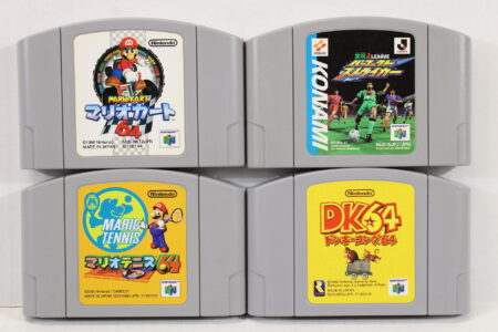 Lot of 4 Mario Kart 64 Mario Tennis J. League Soccer Donkey Kong 64 (B) Nintendo 64 N64