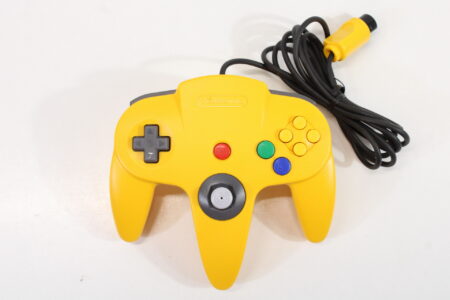 Official Nintendo 64 Controller Yellow 8/10 Tight Stick N64 (B)
