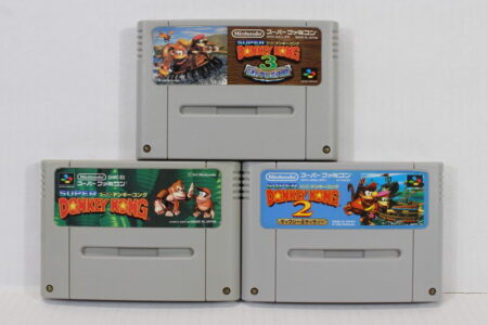 Lot of 3 Super Donkey Kong Country 1 2 3 (B) Nintendo Super Famicom SFC