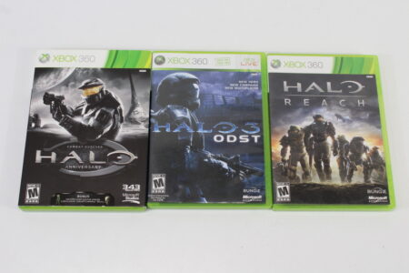 Lot of 3 Halo Combat Evolved Anniversary Reach 3 ODST (B) XBOX 360 US Version