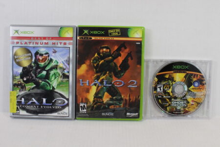 Lot of 3 Halo Combat Evolved 2 Ghost Recon 2 Disc (B) XBOX US Version