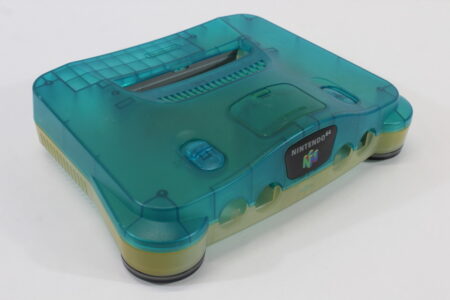 Nintendo 64 Toys R' Us Limited Clear Blue x Clear Console OEM Replacement Shell (C Discolored Cosmetic Damage) Nintendo 64 N64