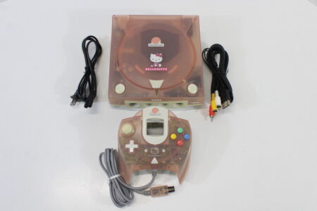 SEGA Dreamcast Limited Hello Kitty Pink Console & Controller AC AV HKT-3000 (B Discolored) SEGA Dreamcast DC