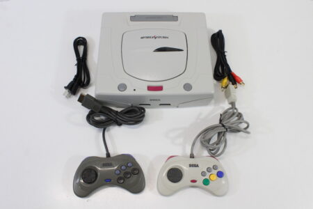 SEGA Saturn White Console Controller x2 AC AV Cables HST-3220 (A) SEGA SATURN SS