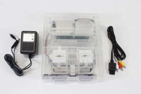 Super Nintendo Console Transparent Crystal Clear AC AV Super Famicom Conversion NTSC REGION FREE MOD (A) Super Nintendo SNES Super Famicom SFC