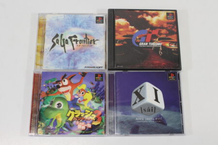 Lot of 4 Crash Bandicoot 3 Gran Turismo XI SaGa Frontier CIB (B) SONY PlayStation 1 PS1
