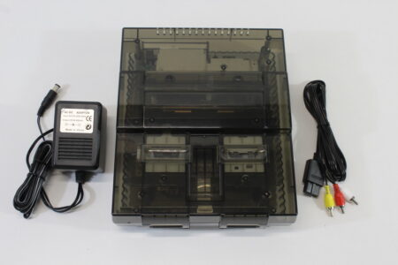Super Nintendo Console Transparent Clear Black AC AV Super Famicom Conversion NTSC REGION FREE MOD (A) Super Nintendo SNES Super Famicom SFC