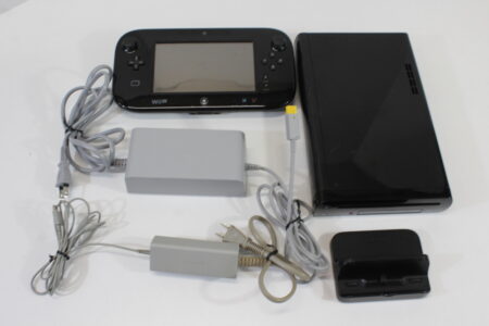 Nintendo Wii U Black Console 32GB WUP-101(01) Gamepad WUP-010 Charger WUP-011(JPN) AC Adapter WUP-002(JPN) Gamepad Stand WUP-014 No Stylus (B) Nintendo Wii U