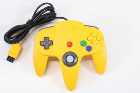 Official Nintendo 64 Controller Yellow 10/10 Tight Stick N64 (A)