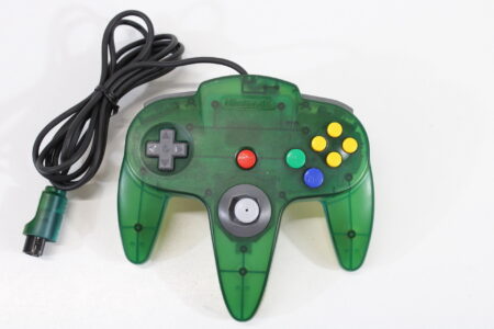 Official Nintendo 64 Ocean Ice Blue x Clear Controller 7/10 Stick TESTED N64 Discolored (C)