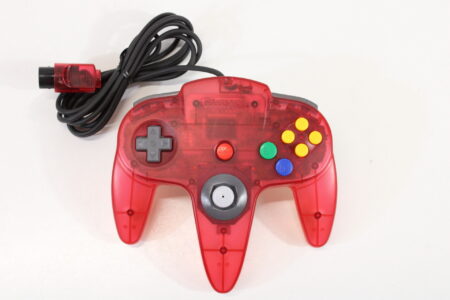 Official Nintendo 64 Controller Watermelon Red x Clear Back 9.5/10 Tight Stick N64 (B)