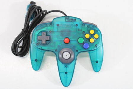 Official Nintendo 64 Ocean Ice Blue x Clear Controller 10/10 Stick N64 (A)