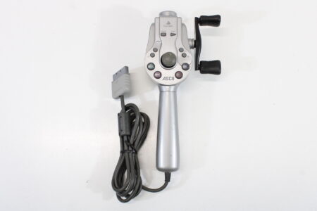 ASCII SLPH 00100 Tsuricon Fishing Controller Silver Playstation PS1 PS2 / 2 PS2 (B)