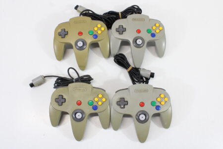 Lot of 4 Official Nintendo 64 Controller Loose Stick (UNTESTED AS IS) N64