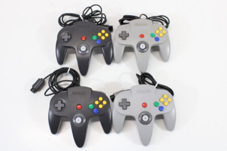 Lot of 4 Official Nintendo 64 Controller Loose Stick (UNTESTED AS IS) N64