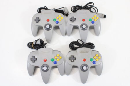 Lot of 4 Official Nintendo 64 Controller Loose Stick (UNTESTED AS IS) N64