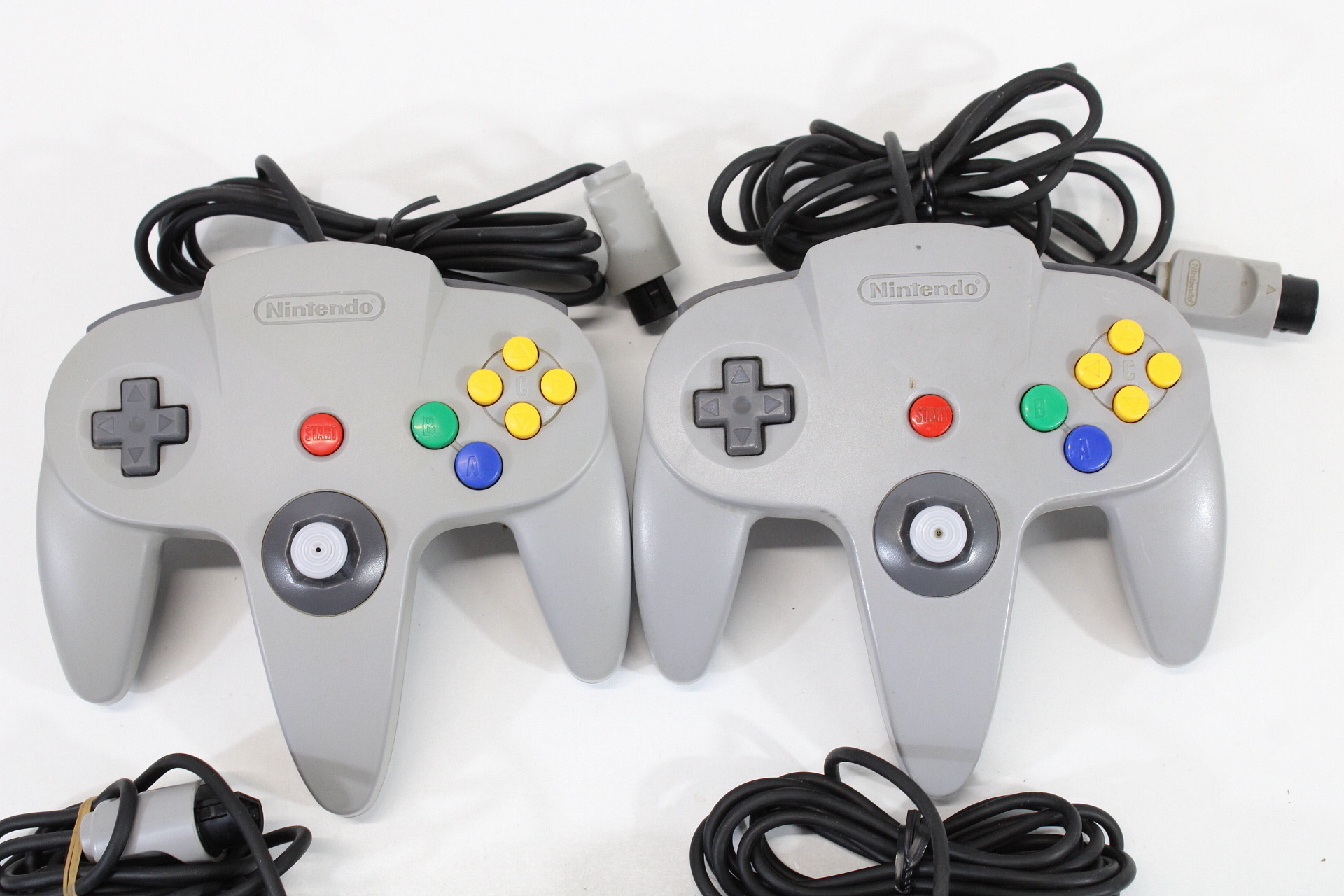 Lot of 4 Official Nintendo 64 Controller Loose Stick (UNTESTED AS IS) N64